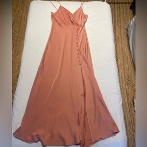 Zara mauve slip midi dress with slit